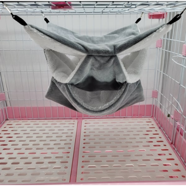 Trippellagers Hängmatta Bur Tillbehör För Små Husdjur, Mjukt Och Bekvämt Material Hängande Säng Enkel Installation Med Fjäderklämmor, Ger Avskildhet Och Säkerhet