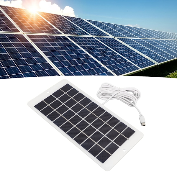 Professionell solpanel med hög effektivitet, solbatteriladdare för telefonladdare, dörrklocka, övervakningskamera 4,5 W 5 V