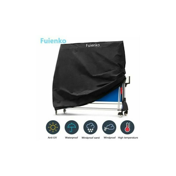 Skyddande överdrag för pingisbord 210D Oxford 165x70x185cm Svart