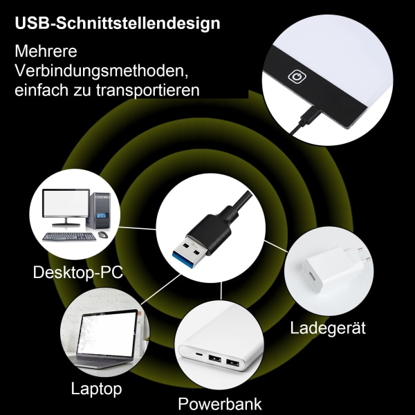 LED-ljusplatta A3, bärbar LED-ljusbord A3, LED-ritplatta med justerbar ljusstyrka