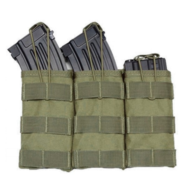 Walkie Talkie Väska Nylon Slitstark Andningsbar Magasinsficka Justerbar Intercom Holster Midjeväska för Utomhus Grön