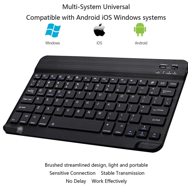 Ultratunt Bluetooth -tangentbord Bärbart trådlöst minitangentbord