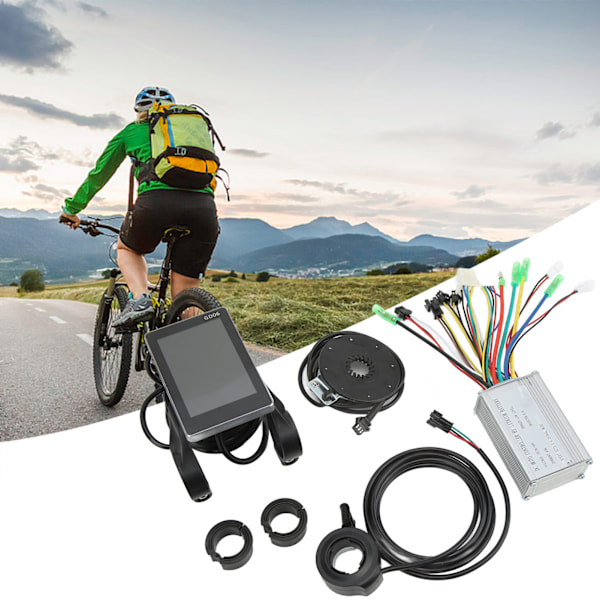 15A elektrisk cykelkontrollersats med LCDGD06-mätare 130X-växel 8C-assistanssensor för 350W 250W-motor