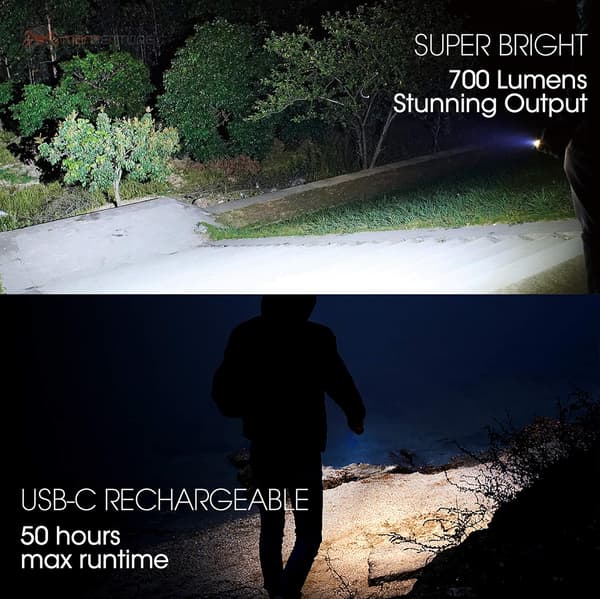 TIP SE - Mini taskulamppu - 700 lumenia LED - USB-C lataus -
