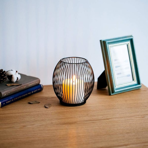 Trådlös Batterilampa, Metallbur Lampa För Matsal Vardagsrumsinredning, Timer USB-driven LED-lykta För Inomhus Utomhusinredning