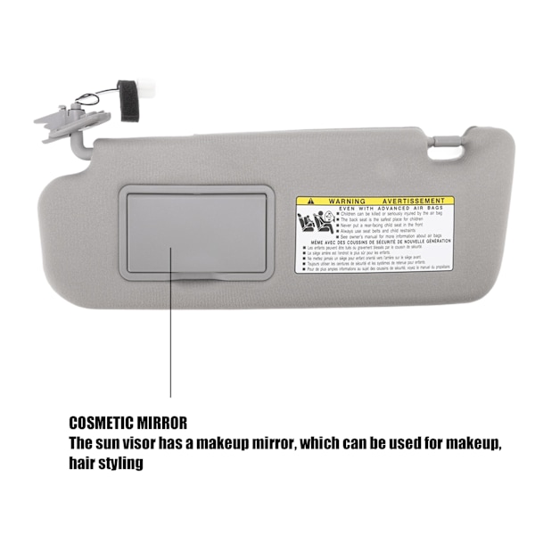 Solskydd Assy Grå UV-blockerande 852013K010QD Ersättning för Hyundai Sonata 2006‑2008 Vänster