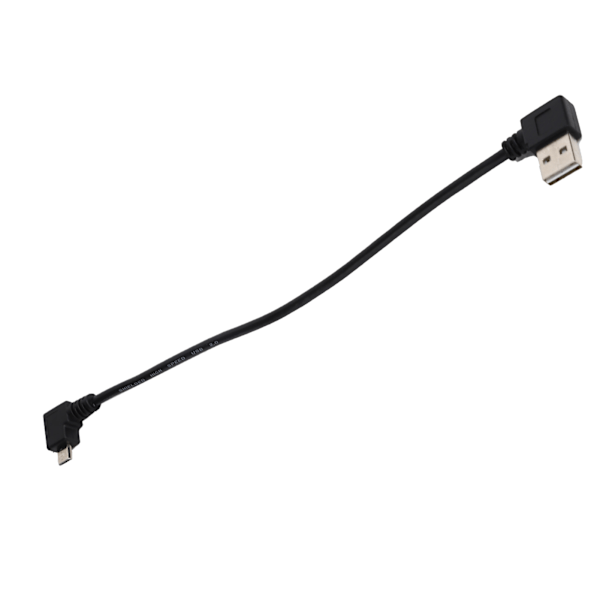 Kort Micro Usb-kabel för kompakt förvaring, rätvinklig design underlättar enkel åtkomst i trånga utrymmen, universell kompatibilitet säkerställer bred enhetsanvändning