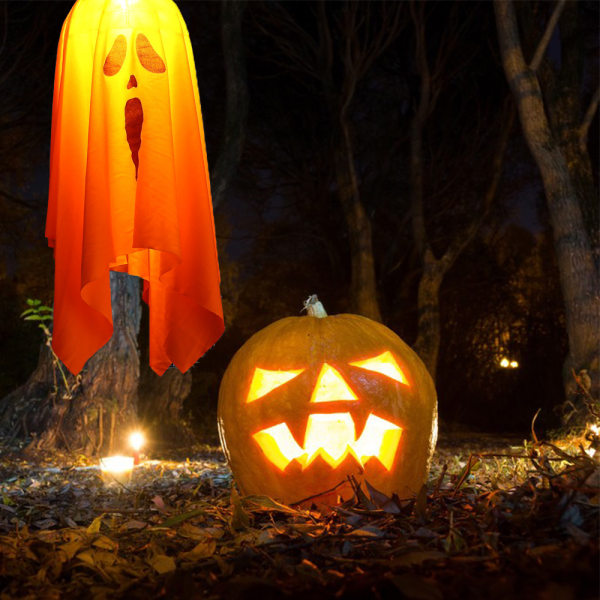 Halloween Ornaments - Halloween LED Skrattande Screaming Ghost
