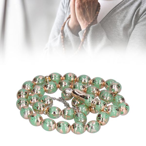 Muslimiska bönepärlor i ljusa färger, iögonfallande, fin textur, bekvämt grepp, Tasbih bönepärlor, lysande