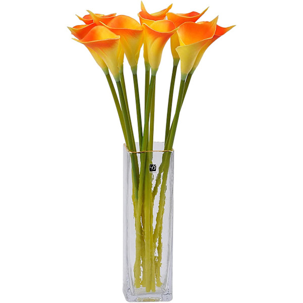 12 st 25'' X-Large Konstgjorda Calla Lily Blommor Real Touch Latex Bukett för Bröllopscenter Dekoration Rumskontor Fest Heminredning Blomsterarrangemang