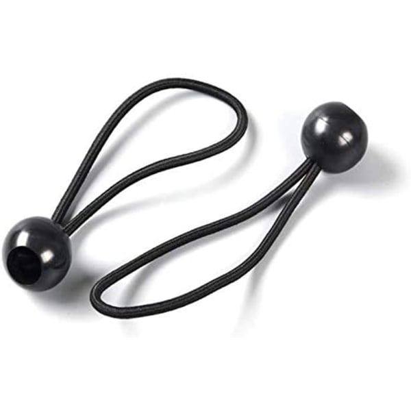 Sats om 25 gummistroppar med kula, presenningar, affischer, reklambanderoller, byggarbetsplatsbanderoller, etc. (20 cm svart)