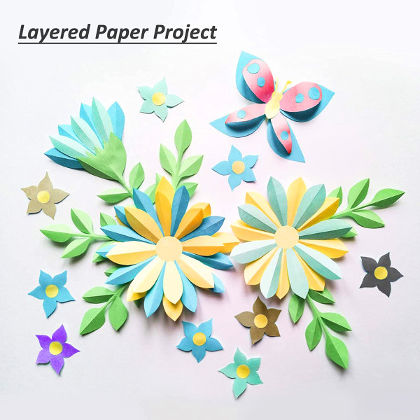 100 ark färgat origamipapper, för barn