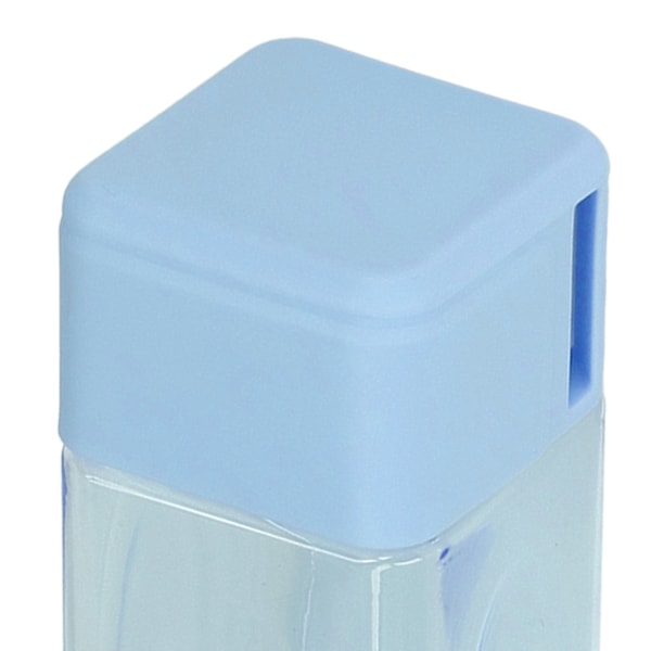 500 ml 17 oz Vattenflaska Transparent Bärbar Brev Tryckt Dricka Vattenflaska med handledsrep Blå