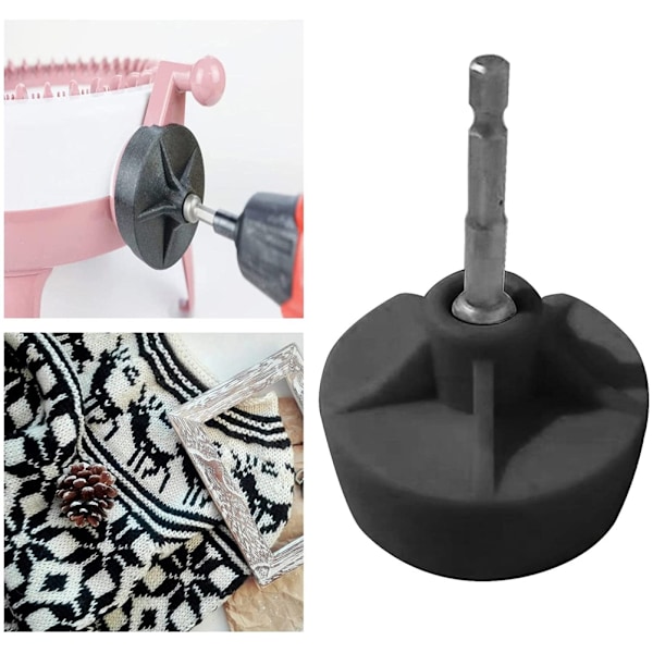 Snabb Auto Stickad Adapter Vevarm Adapter med Hex Stålbit Virkningsmaskin Adapter DIY Sytillbehör för Stickmaskin