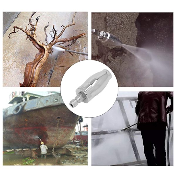 Trycktvättsturbinmunstycke 1/4 tum Snabbkoppling Mässing 3600 PSI Roterande Munstycke för Varm och Kall Vatten