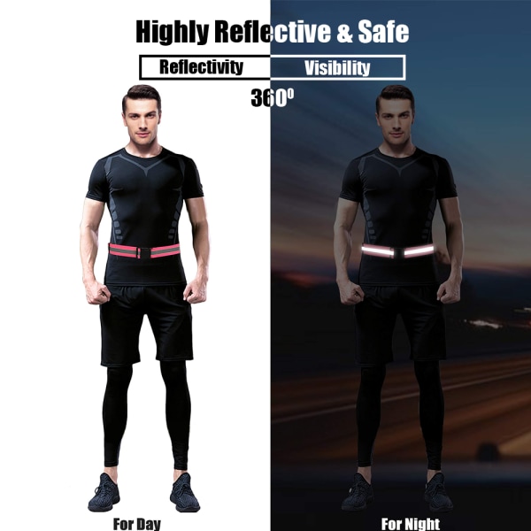 2Pack - Reflexive Glow Belt Safety Gear, Pt Belt, för löpning