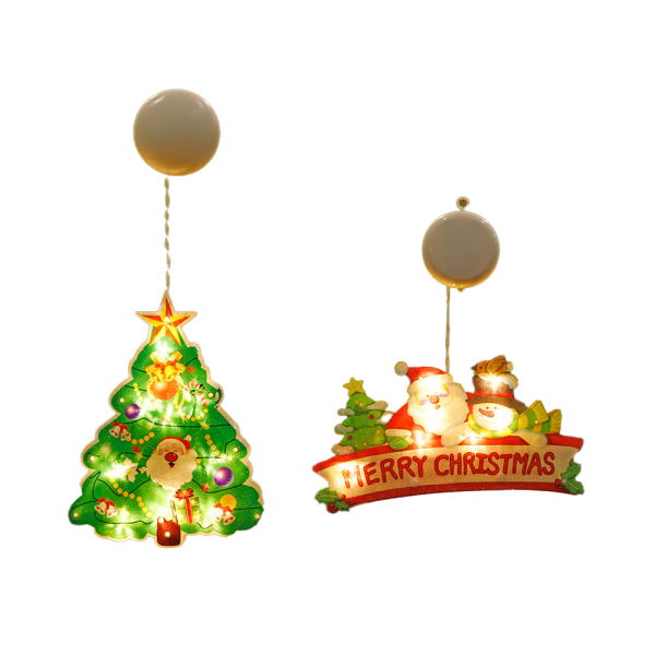 Julbelysning, Santa Sucker LED-lampor, snögubbefönster