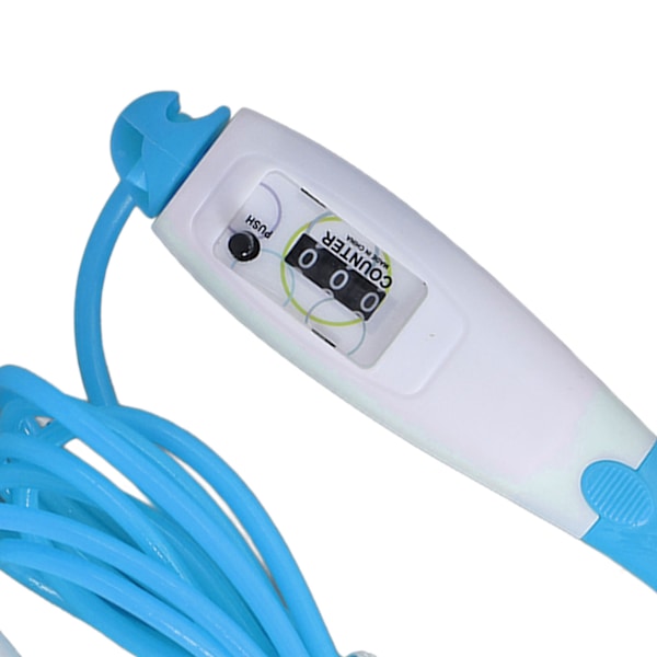 Hopprep PVC-sladd Justerbar Fitnessräknare Hopprep för Vuxen Träning Student Sports Test Blå