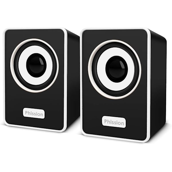 Datorhögtalare, minihögtalare, med stereo 6W USB-strömförsörjning 3,5 mm AUX-ingång bärbara högtalare