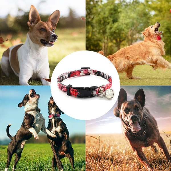 Hundhalsband med spänne, plastklämma design, justerbar djurhalsband