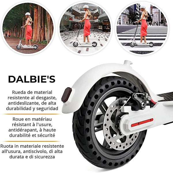 Punkteringsfria Scooter Däck, Universella 8,5 Tums Ersättningshjul, Underhållsfri Design med Högkvalitativt Gummi, Greppvänlig Yta för Optimalt Grepp