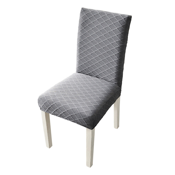 1 st Stretch Solid Diamond Galler Matsalsstolsöverdrag Cover Avtagbart Tvättbart Kort Matsalsstolsskydd Säte Solid överdrag för hotell