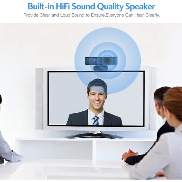 Plug and Play Webcam med mikrofon, HD-kvalitet til problemfri videochat