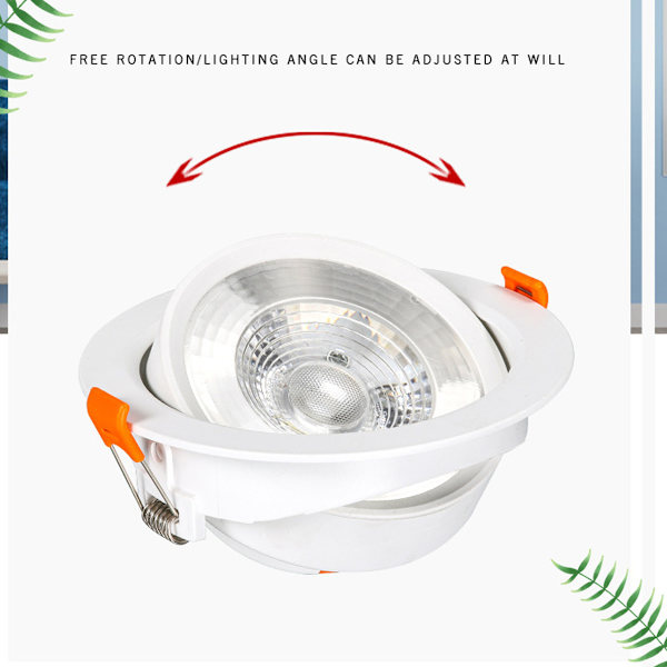 Infälld LED-spot för tak 5W Neutralvit 425lm inbyggd transformator - vitt ljus (1 st)