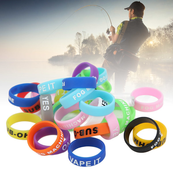 30 st Fiske Spö Handtag Skyddande Fodral Stark Elasticitet Fiske Spö O-formad Ring Skydd