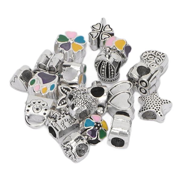 Charm armbandssats grundläggande armband färgade pärlor hängen smycken gör-det-själv-kit för födelsedagsfest spelgåvor färgglada
