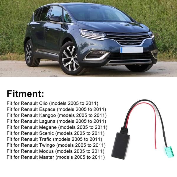 Universal Bluetooth 4.1 Bilmodul, Hurtig Transmission, 6-Pin Audioadapter med Premium Lydkvalitet og Nem Installation for Problemfri Trådløs Forbindelse