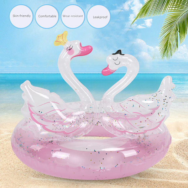 Bärbara Uppblåsbara Poolflottar, Kvalitets PVC-Material Söt Djurdesign Mjuk Hudvänlig, För Sommarstrandfestdekor (Rosa)