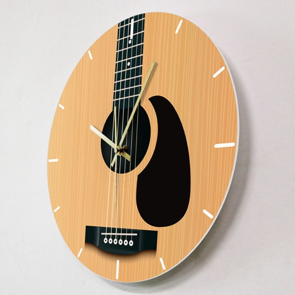 Enkel modern stil gitarr väggklocka för kök, vardagsrum