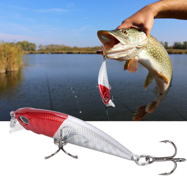 5 cm hårt konstgjort minnow fiskedrag 3D naturtrogna ögon flytande wobbler fiskedrag #4
