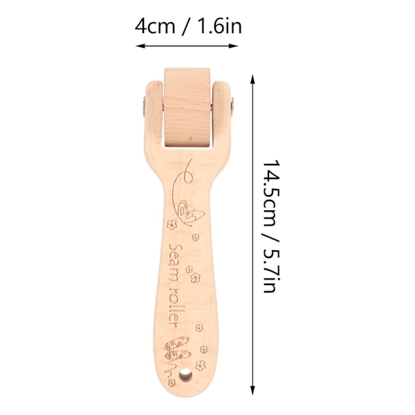 Skräddarklappa, Professionell Träklappa för Utjämning av Tyger, Perfekt för Quilting- och Sömnadsprojekt, Spårad Design för Bekvämt Grepp,