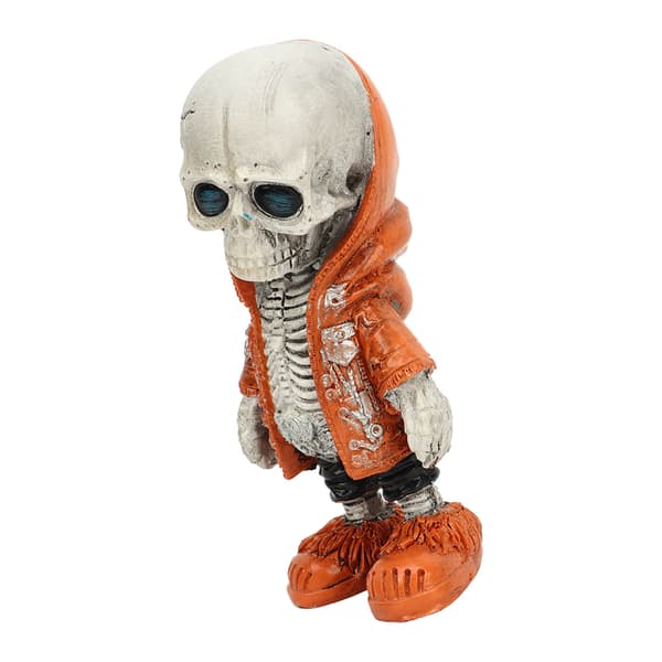Søt Skjelettstatue, Halloween-pynt Dekor Samleobjekter, Lett å Rengjøre Resin Figur med Variasjon av Plasseringsmetoder, Solid Kult Skjelett
