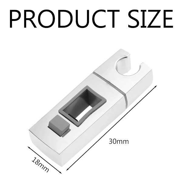Bästa Shiyi Glidande Duschhuvudhållare För Skena-18 X 30mm-Rektangulär, Kvadratisk Utbytbar Handhållen Duschhållare, Abs Krom Duschhuvudhållare För Bad