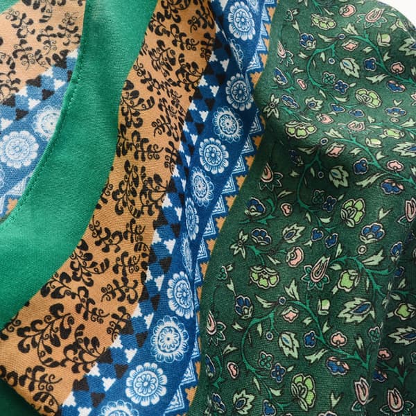Malt blomstersjal skjerf brodert motesjal skjerf