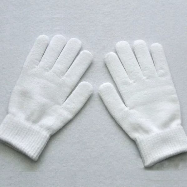 Strikkede handsker, varme helfinger vanter til vinterbeskyttelse, bløde elastiske unisex handsker med ribkant og elastisk design, lette og varme