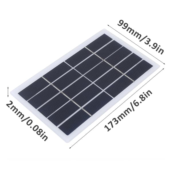 Udendørs Bærbar 2W 5V Polykrystal Solpanel Lamineret Plade Solcellekomponent DIY Oplader