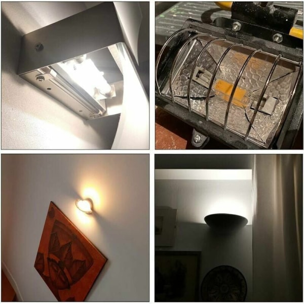 20W 118mm R7S LED-lampa dimbar, 6000K kallvit R7S LED-lampa, 118mm R7S LED-lampa, 360° strålkastare, AC 220-240V, 2-pack,