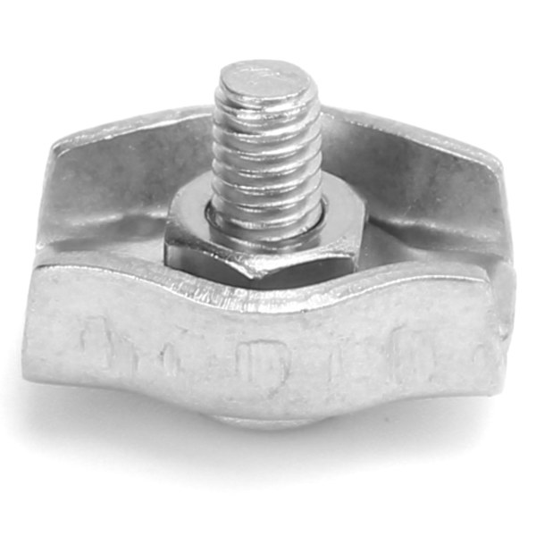 5PCS Repklämma Simplex Rostfritt Stål Marin Hårdvara Fixeringsklämma för Lyftanordningar 3mm/0,12in