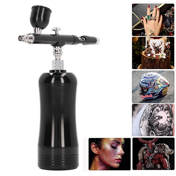 Professionell Airbrush Kit för Multifunktionella Användningsområden, Mångsidigt Sprutpistolset med Justerbar Kontroll för Tatuering, Nagelkonst, Tårta