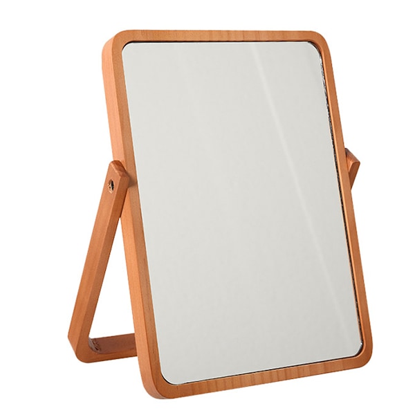 Bärbar Liten Sminkspegel för Skrivbord, Handhållet Ställ för Resor, Elegant Väggdekoration (3X Förstoring, Rektangulär Väggmonterad)