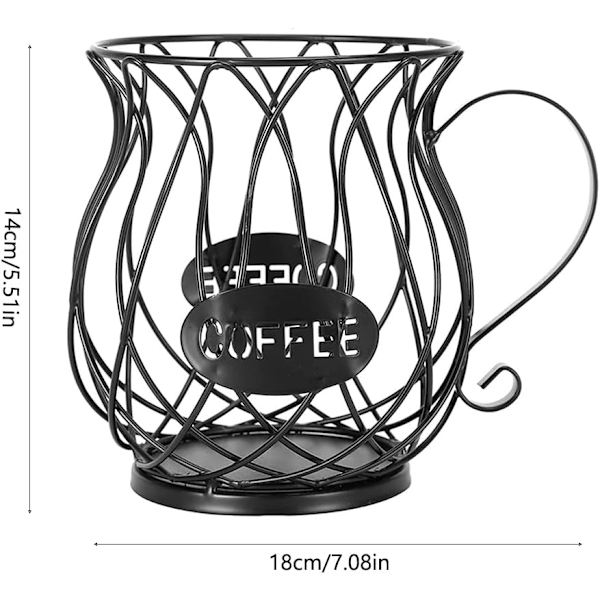 Kaffekapselhållare, kaffepadshållare, kaffekapselkorg, kaffekapselförvaringskorg, för Tassimo, Nespresso, Dolce Gusto kaffekapslar
