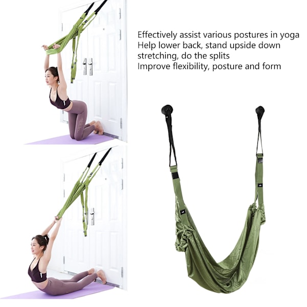 Yogarem för stretching Multifunktionell ryggböjningshjälp Tränare Dörr midja rygg ben stretchrem