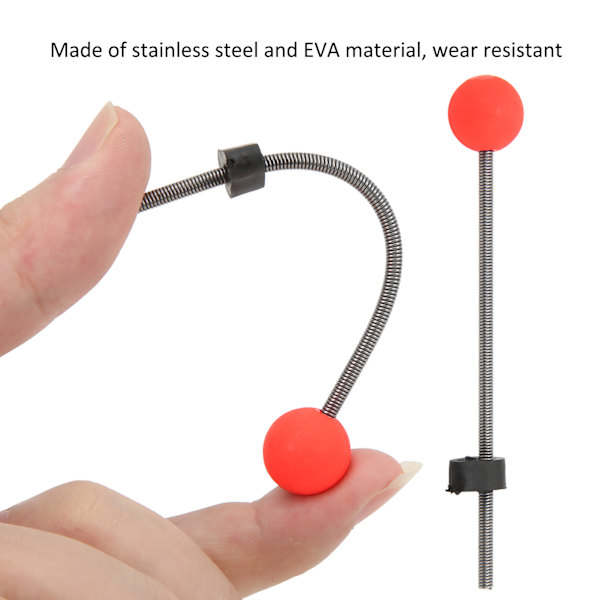 5PCS Mini Vinter Isfiske Spö Topp Spets Bärbar Utomhus Fiske Spö Röd Boll Fjäder SpetsarM