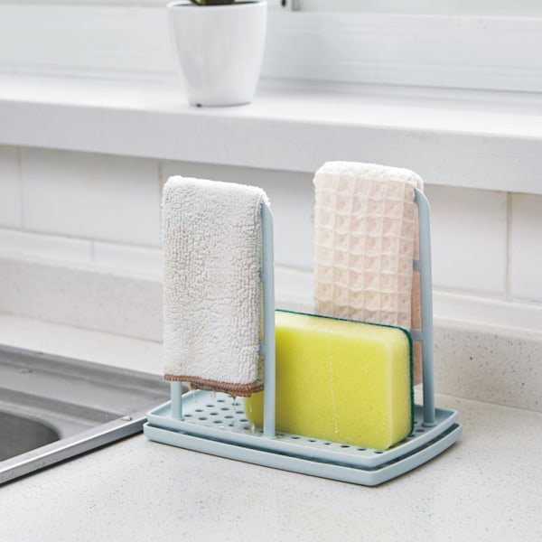 Kompakt och stilren kökssvamphållare, platsbesparande torkställ för bänkskiva, innovativ design, säkert material för daglig användning