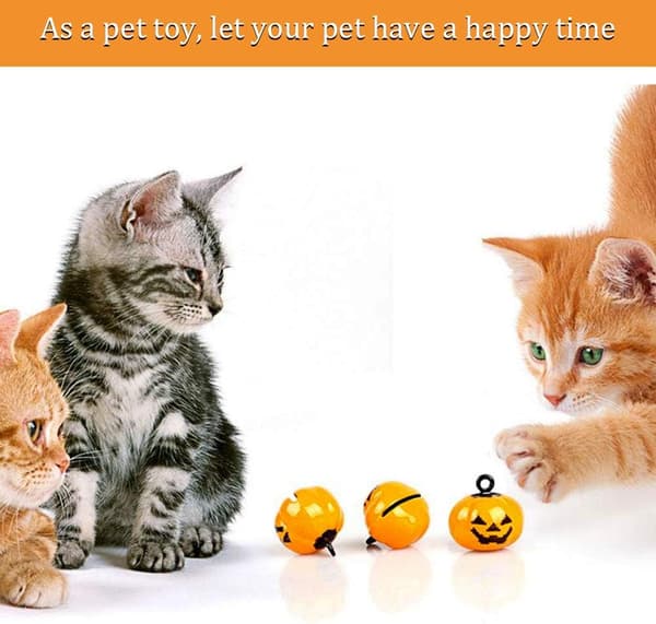 Set med 10 mini Halloween pumpaklockor Jack-O-Lanterns Creative O