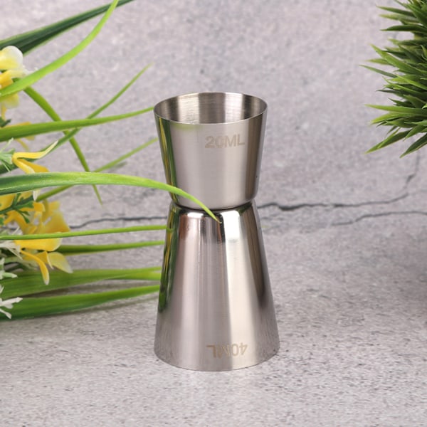 Professionell Bartending, Lättanvänd Dubbel Jigger Mätkopp i Rostfritt Stål för Cocktailshaker, Precisions Bartending Verktyg Hög Kvalitet Dubbel